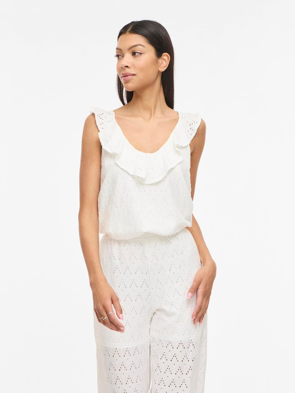 Viamalina V-Neck S/L Flounce