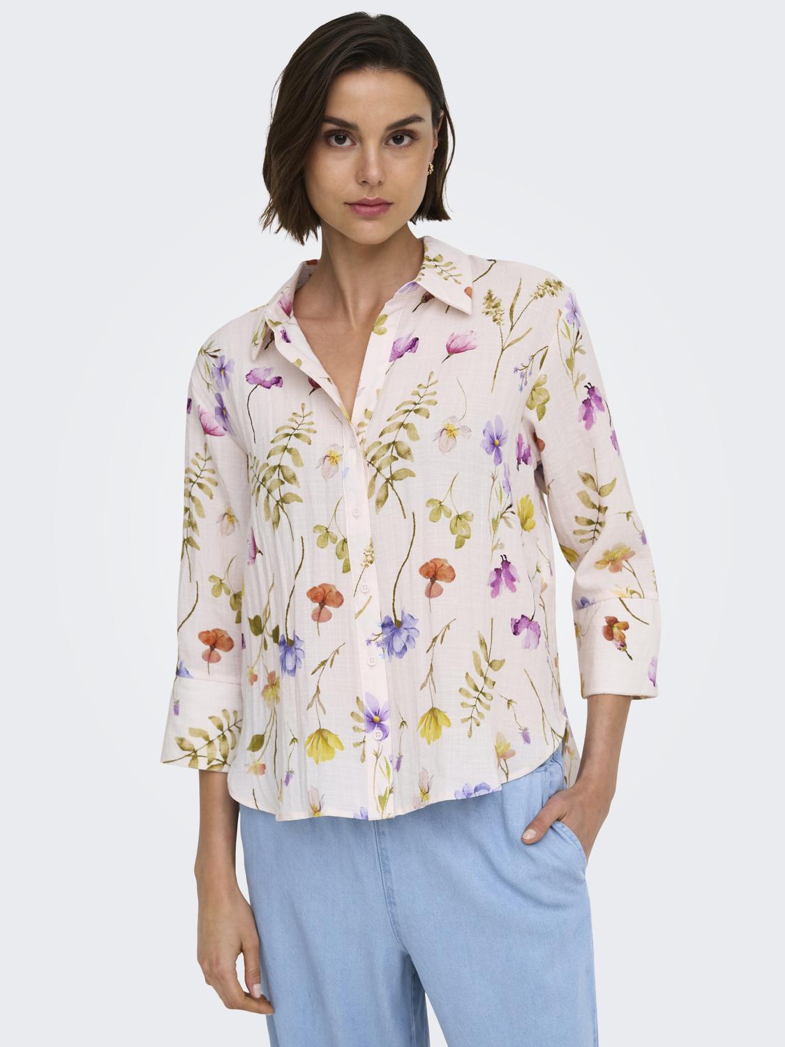 JDYVIOLA 3/4 SHIRT GARDEN FLOW