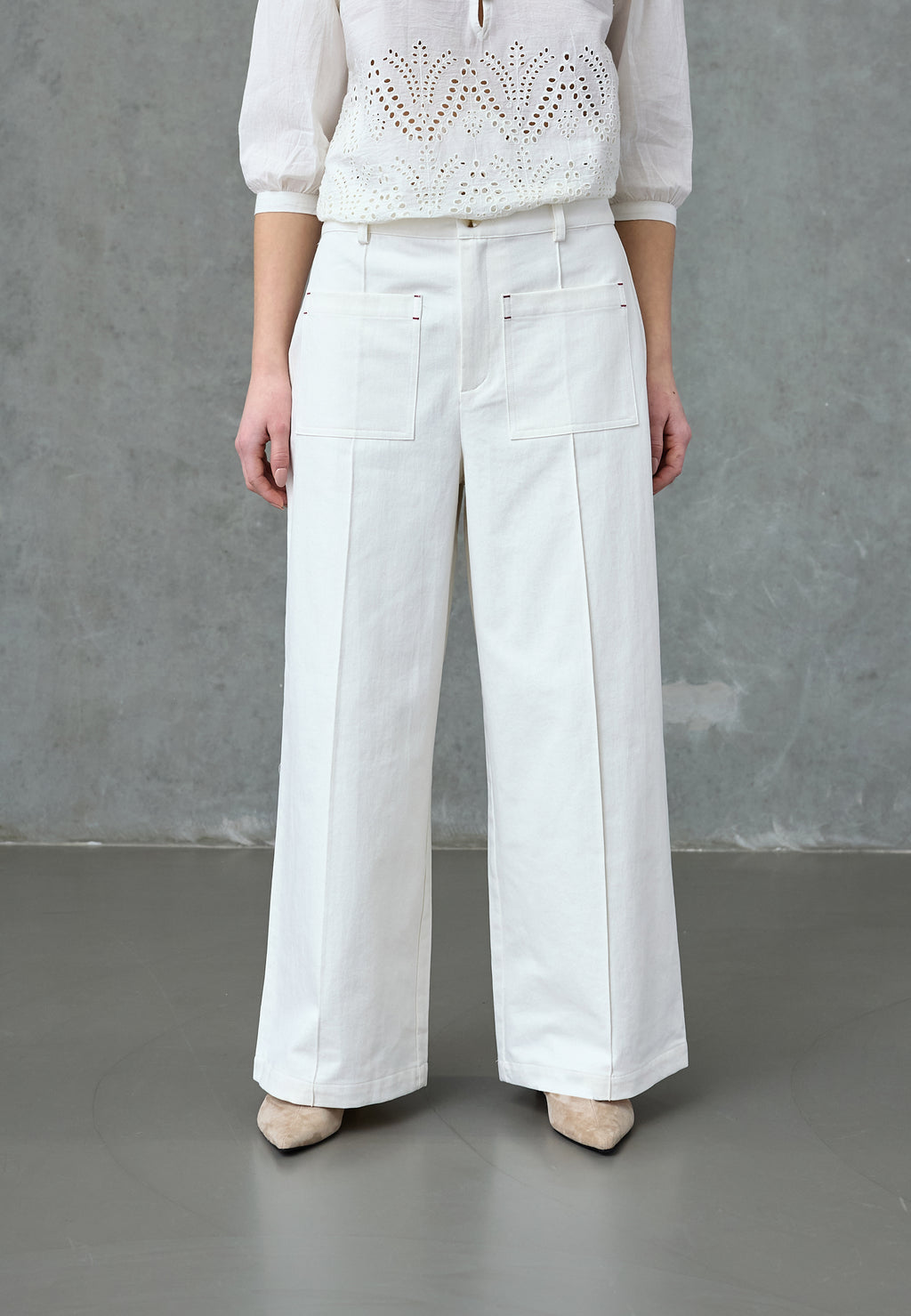 LOVE1534 JEANS CREAM BUKSER