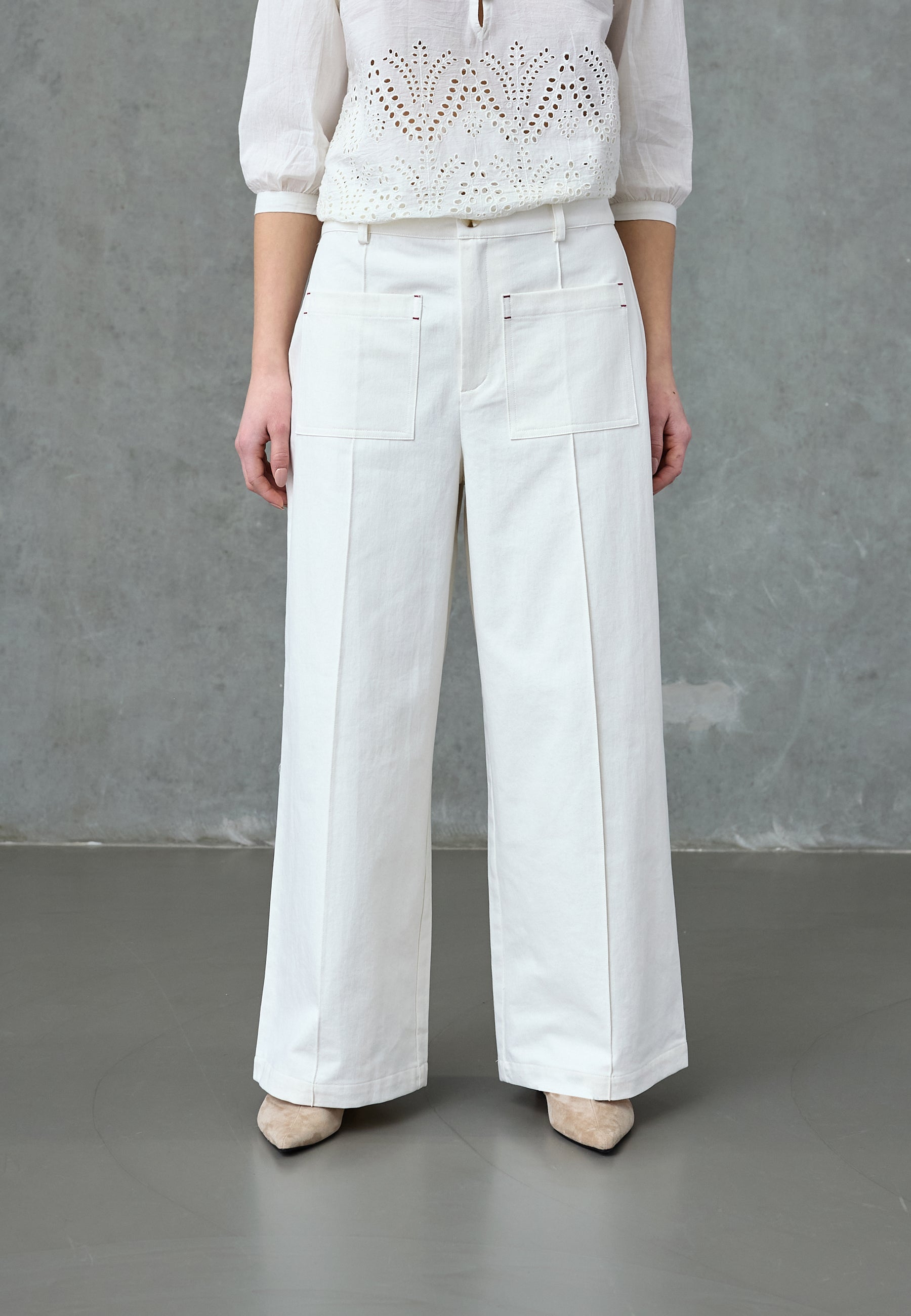 LOVE1534 JEANS CREAM BUKSER