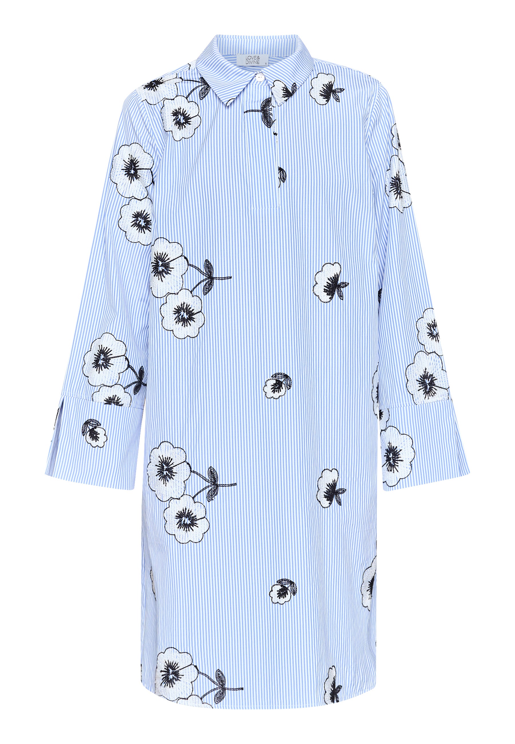 LOVE1476 BLUE FLOWER KJOLE