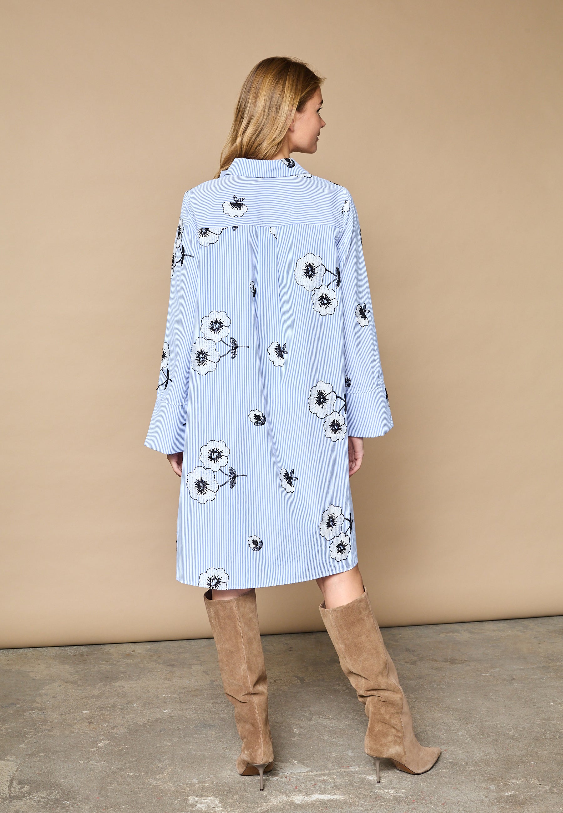 LOVE1476 BLUE FLOWER KJOLE