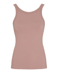 Lone rib tank Top Rosa Antico