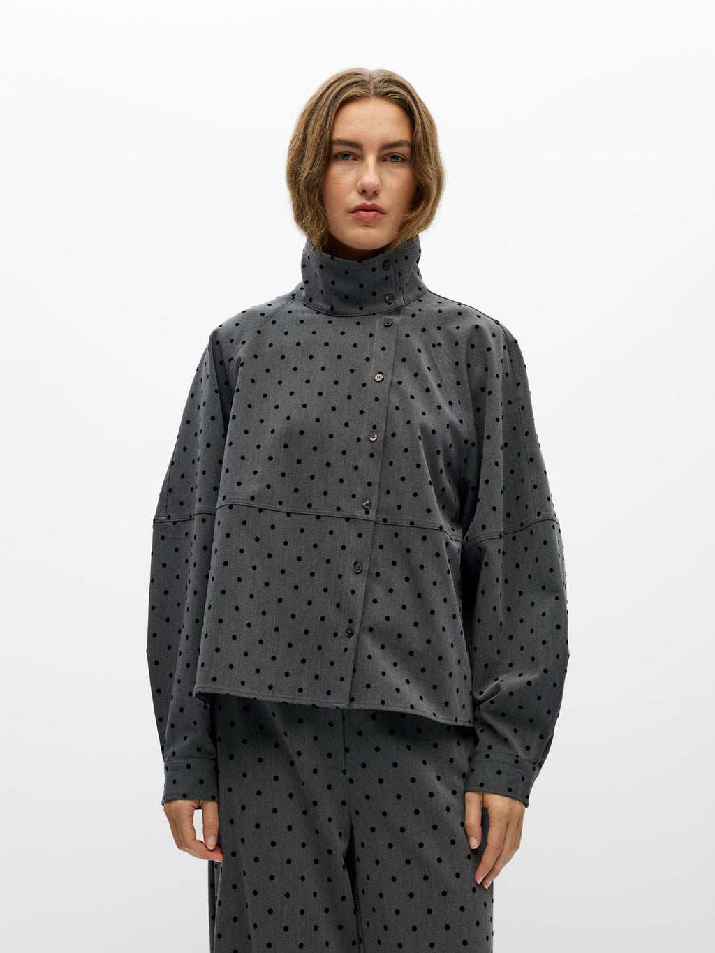 Objmaxine L/S High Neck Shirt