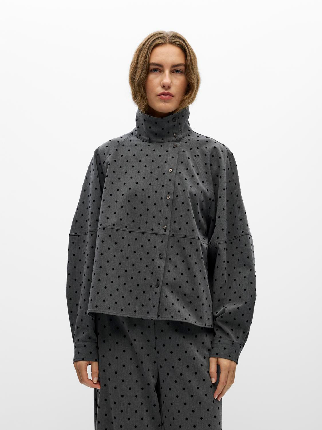 Objmaxine L/S High Neck Shirt