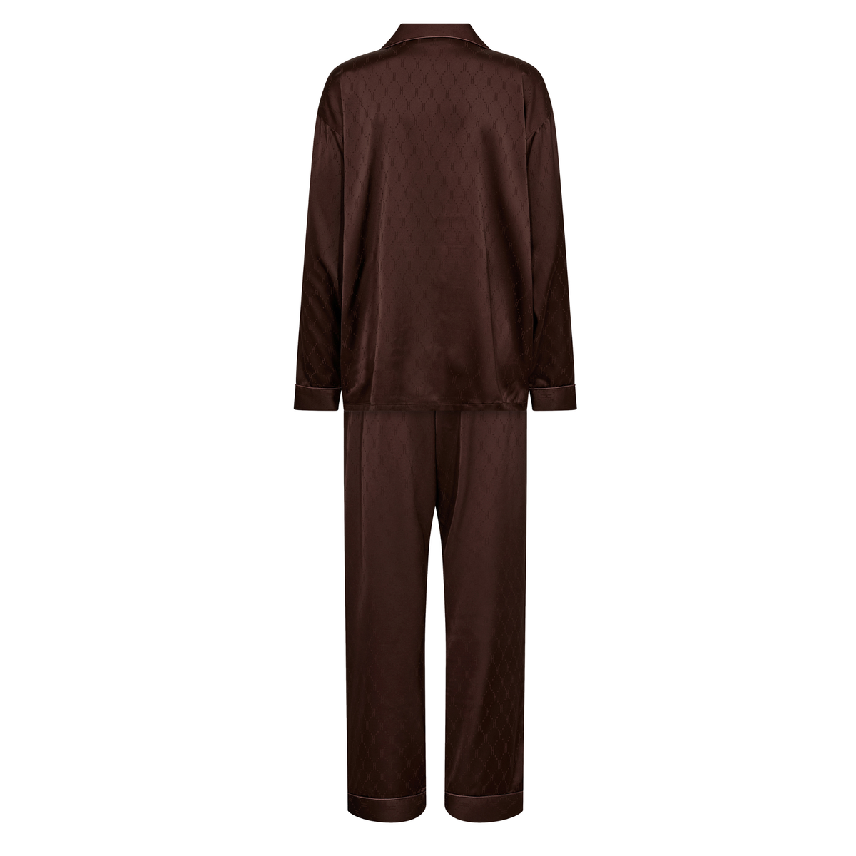 Logo Satin Pyjamas - Brown