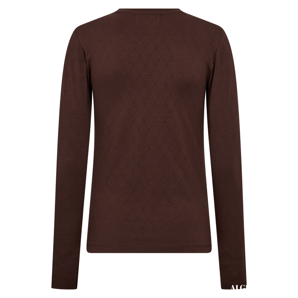 Logo Burn-out T-shirt - Brown
