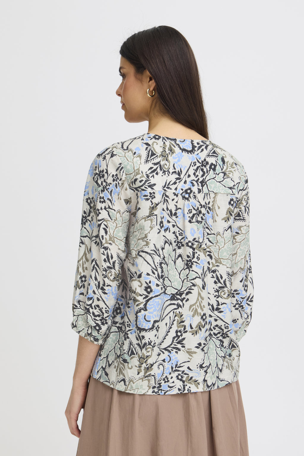 FRARIANA BLUSE FEMI BOUQUET GRAY MORN