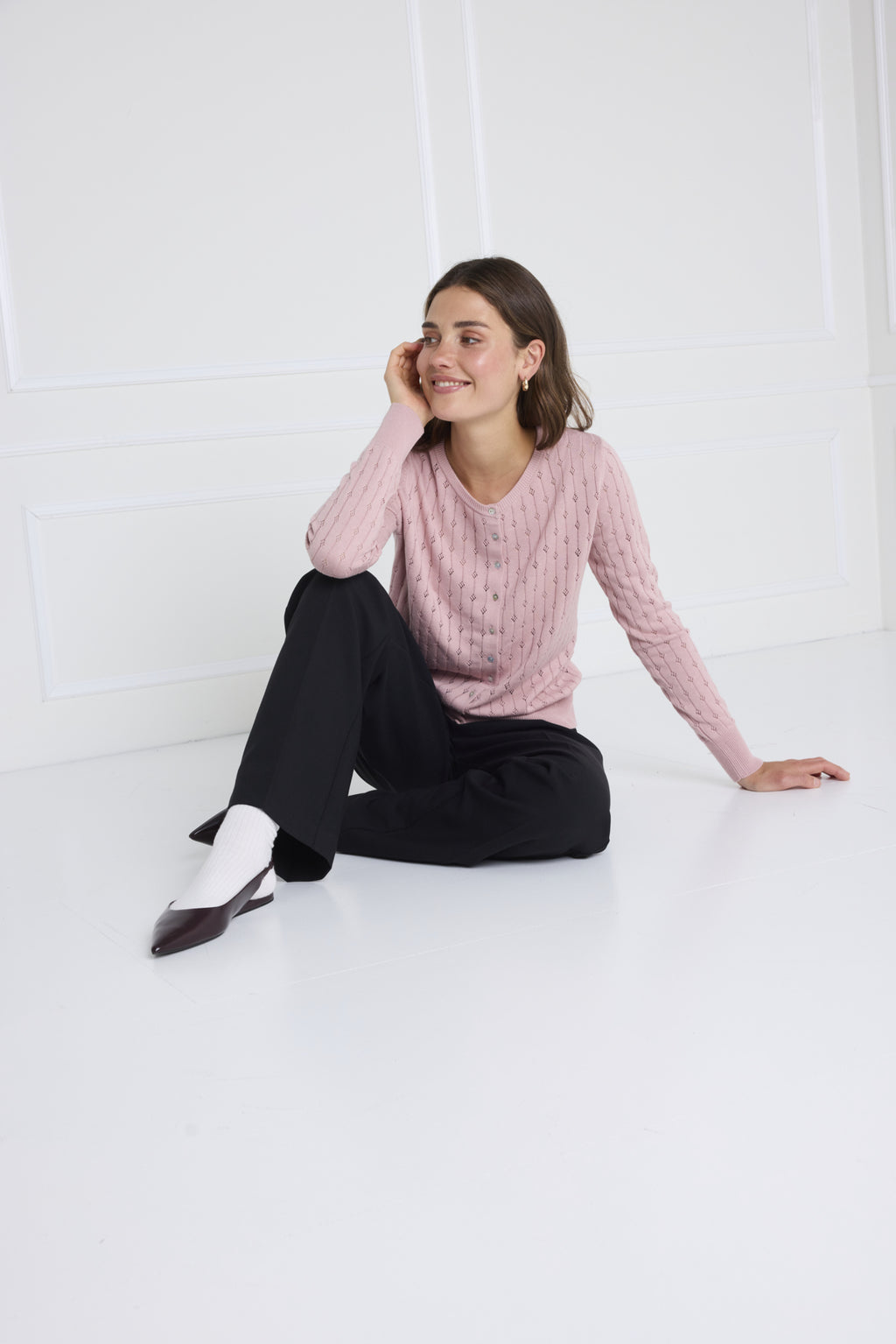 FRPOINTELLA cardigan rosa