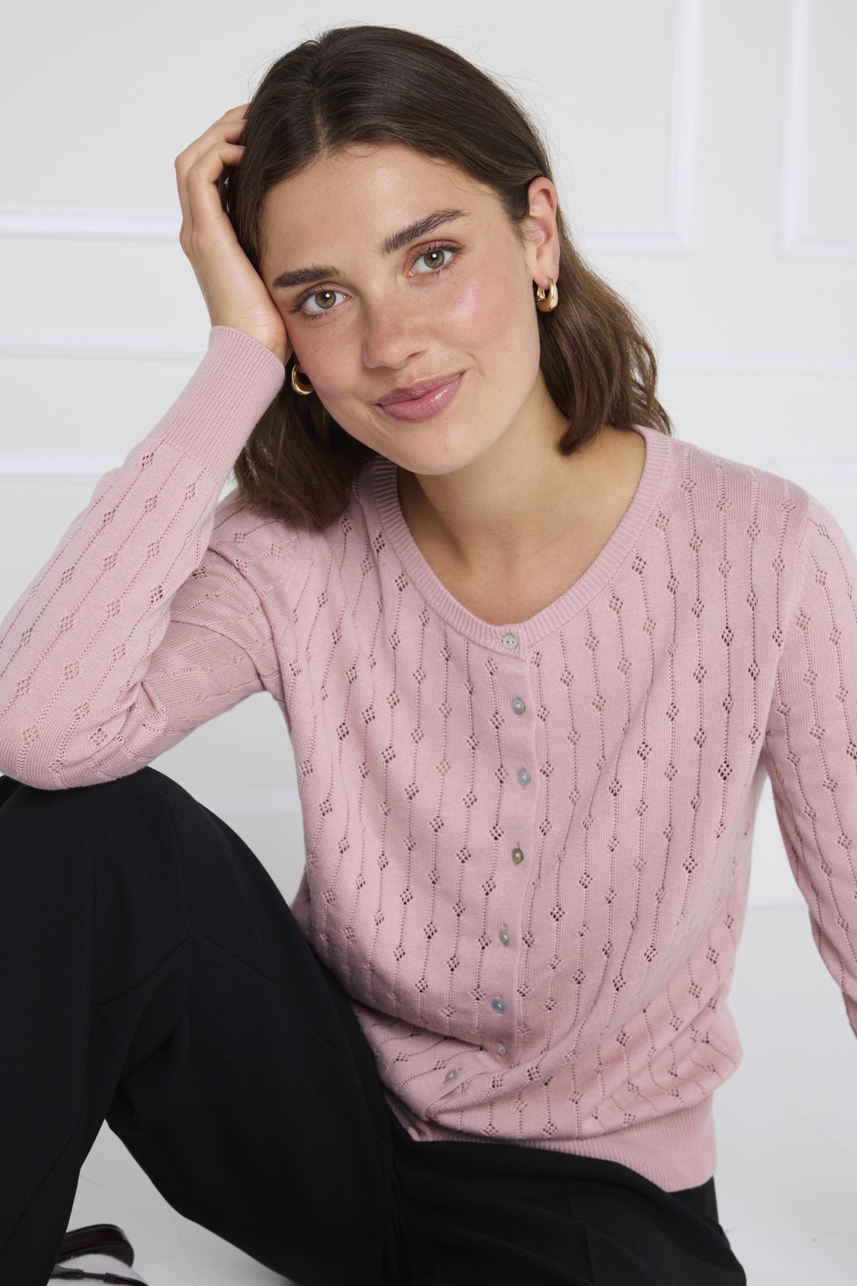 FRPOINTELLA cardigan rosa