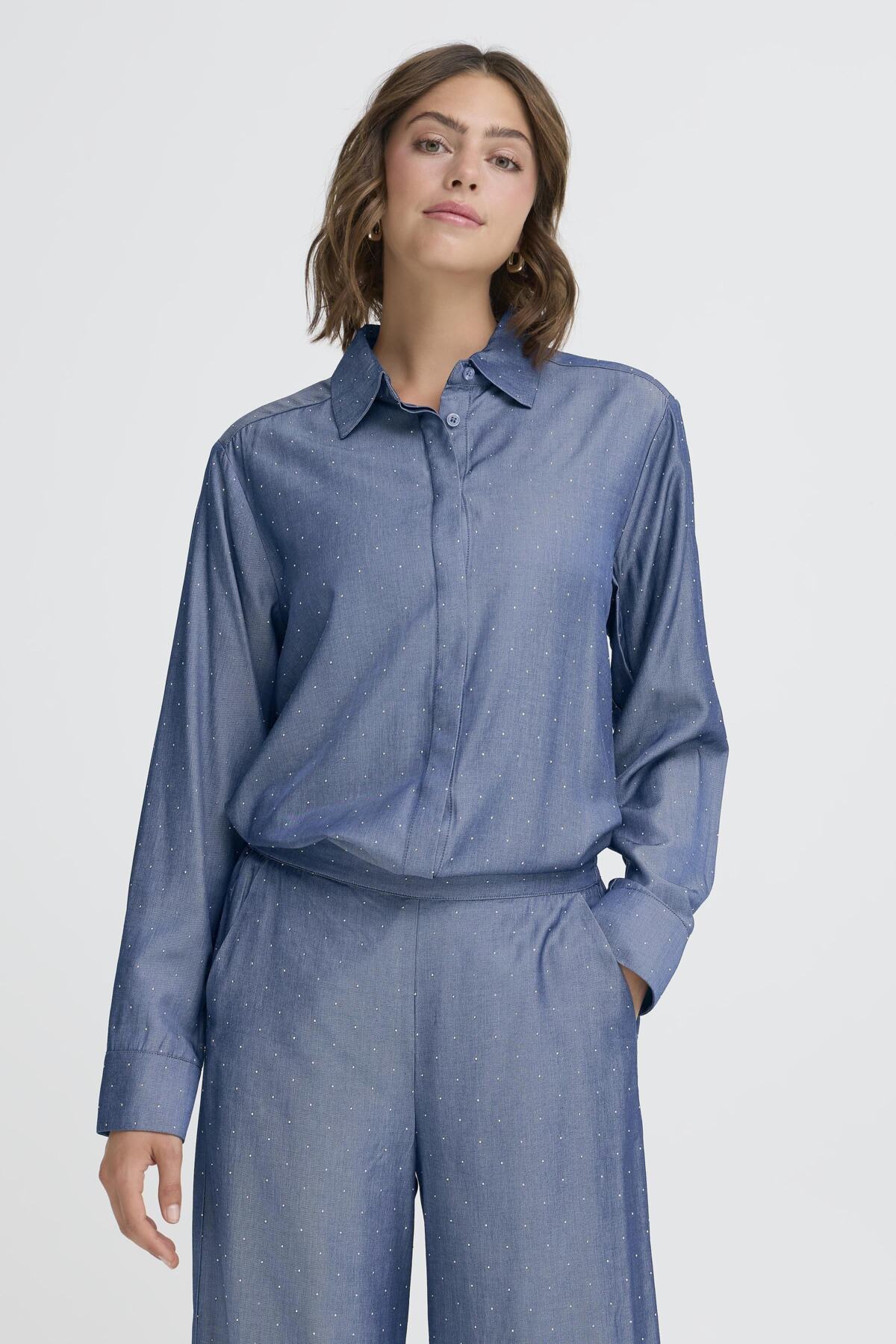 FRUKKA shirt dark blue denim