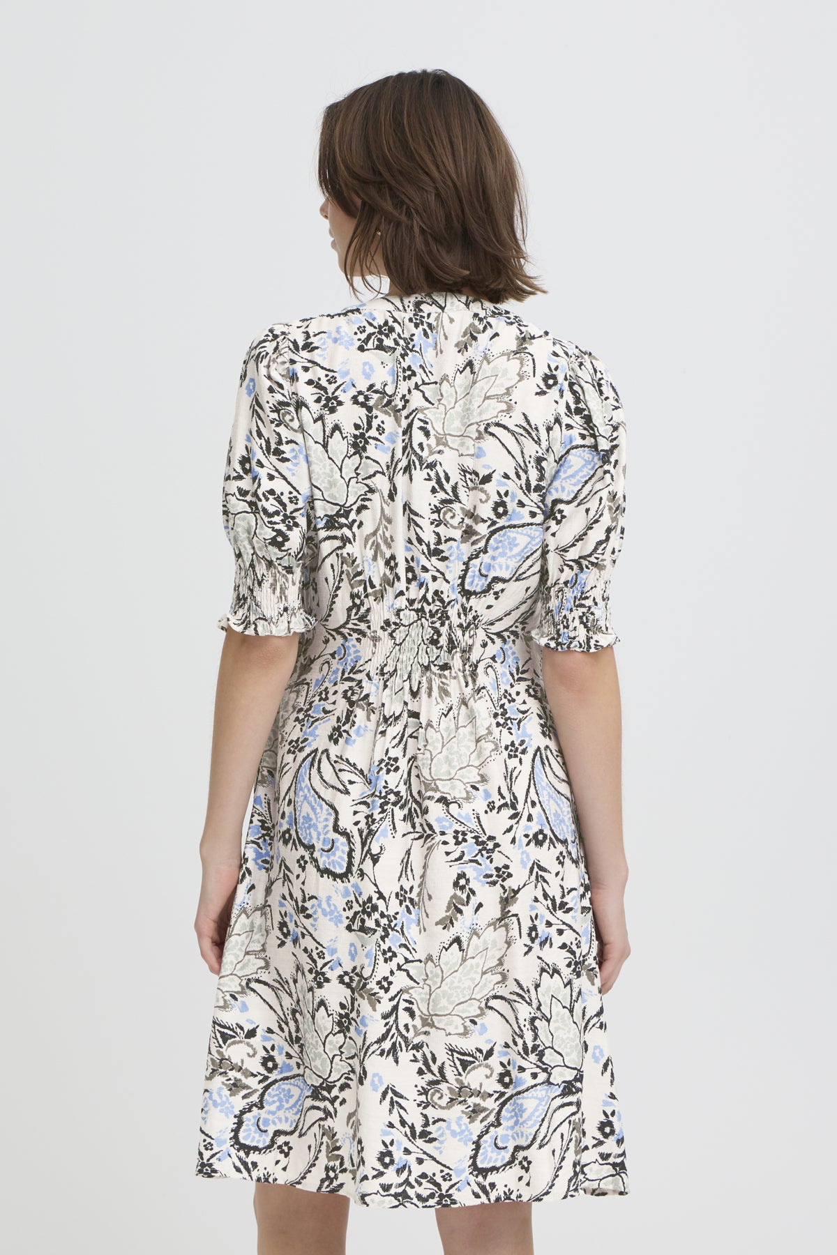 FRARIANA Kjole FEMI BOUQUET GRAY MORN