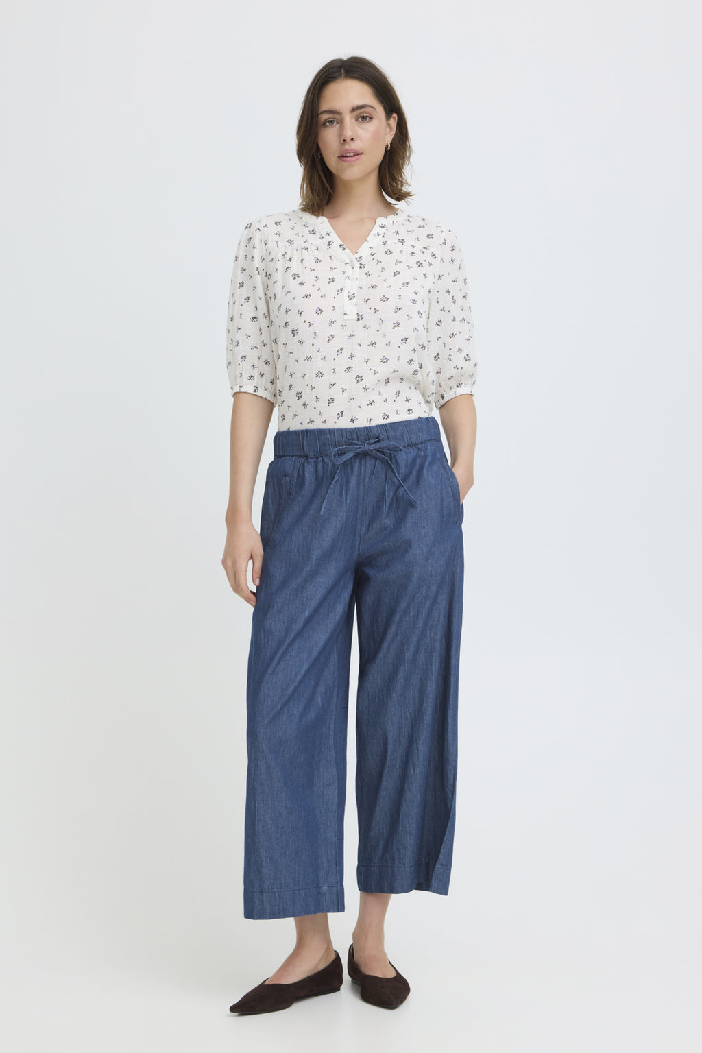 FRLARISSA BUKSER MID BLUE DENIM
