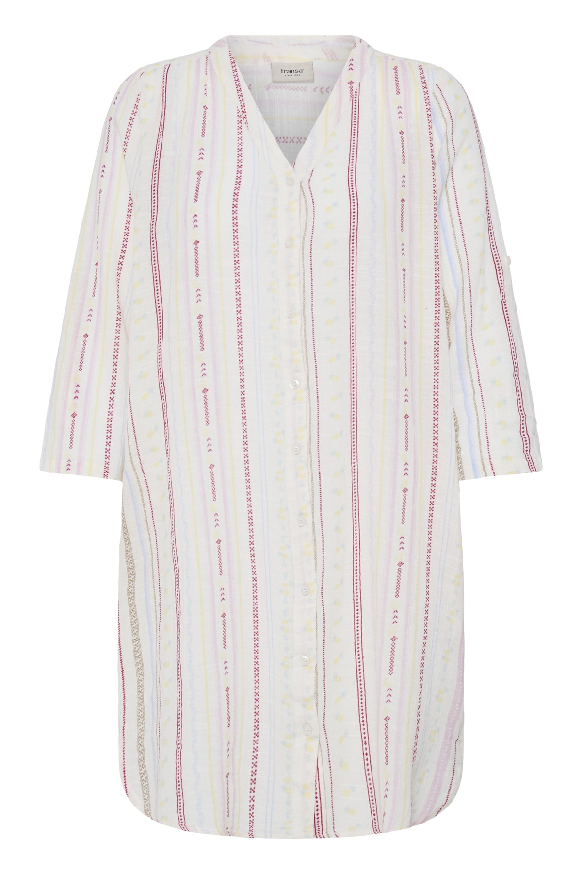 FRBOBBI DRESS CREAM RED/YELLOW