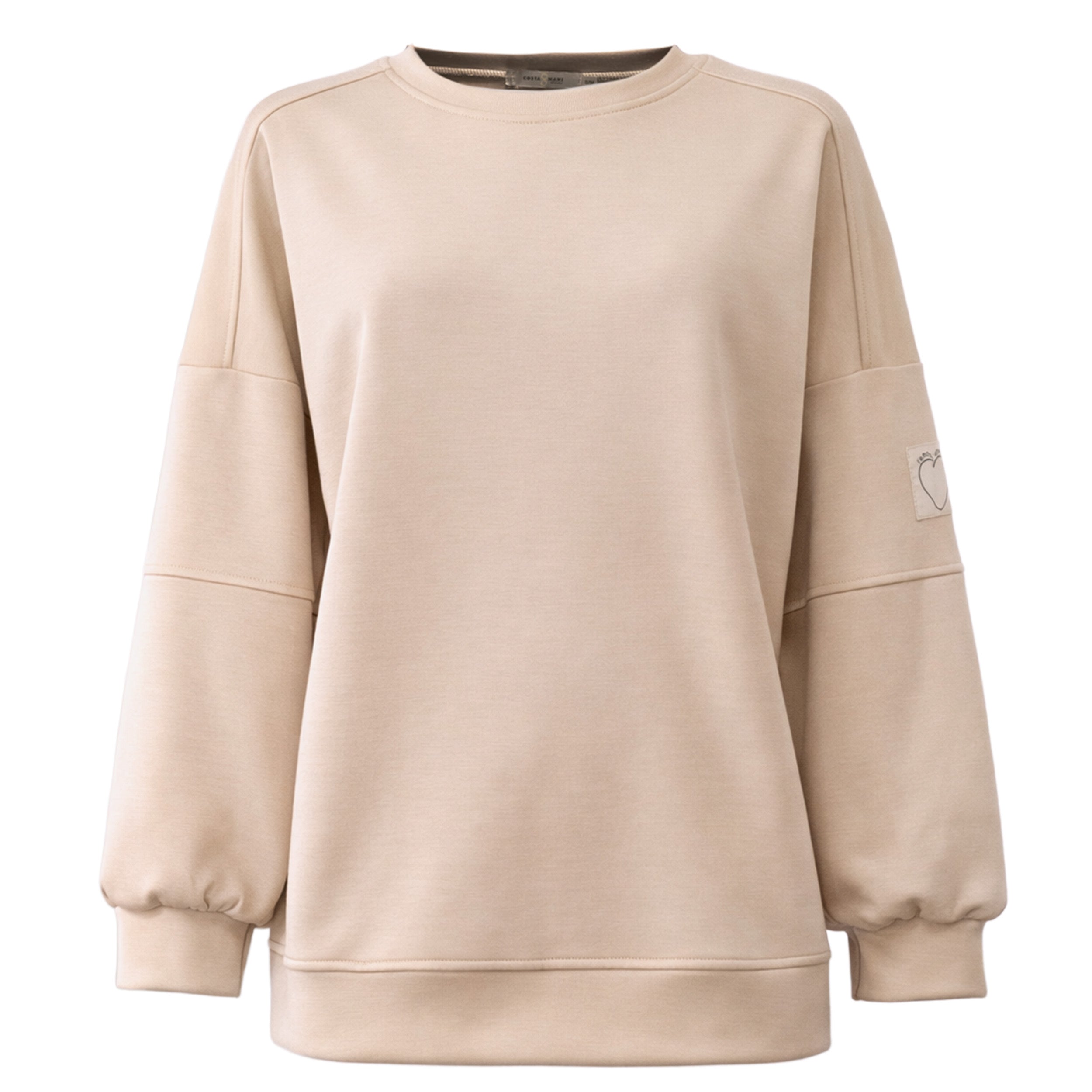 ALBA SOLID SWEAT SAND BLUSE