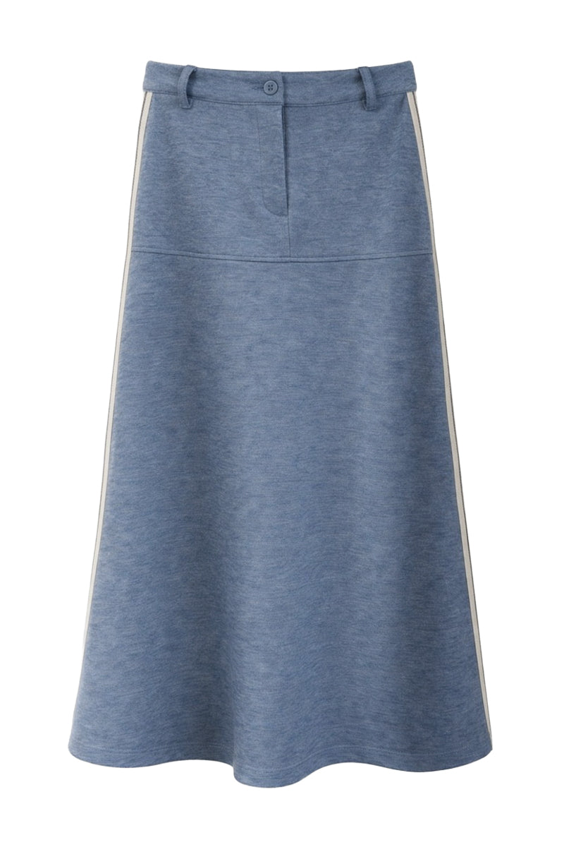 ALBA LONG SKIRT DUSTY BLUE