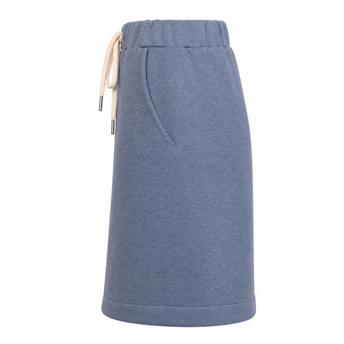 ALBA PENCEL SOLID SKIRT DUSTY BLUE