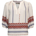 HYACINTH BLOUSE RED BLUE COMBI