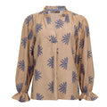 MILEY BLOUSE SAND/BLUE PATTERN