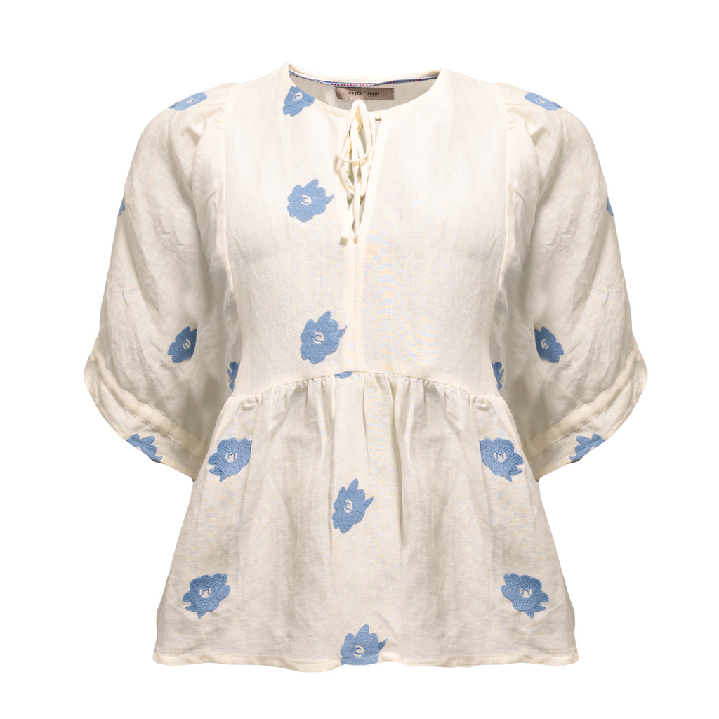SEA BLOUSE BLUE FLOWER