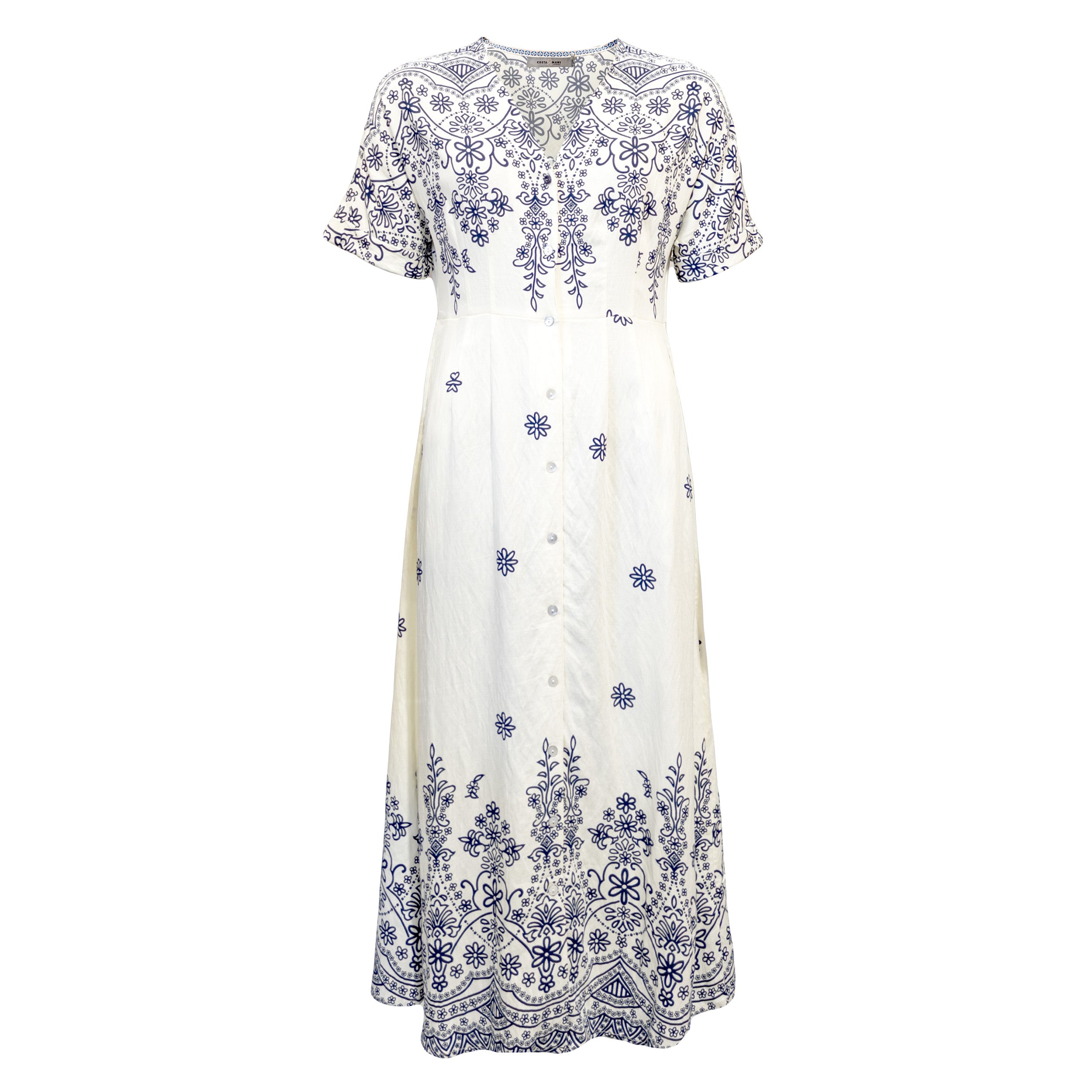 WISHI DRESS SEA BLUE FLOWER