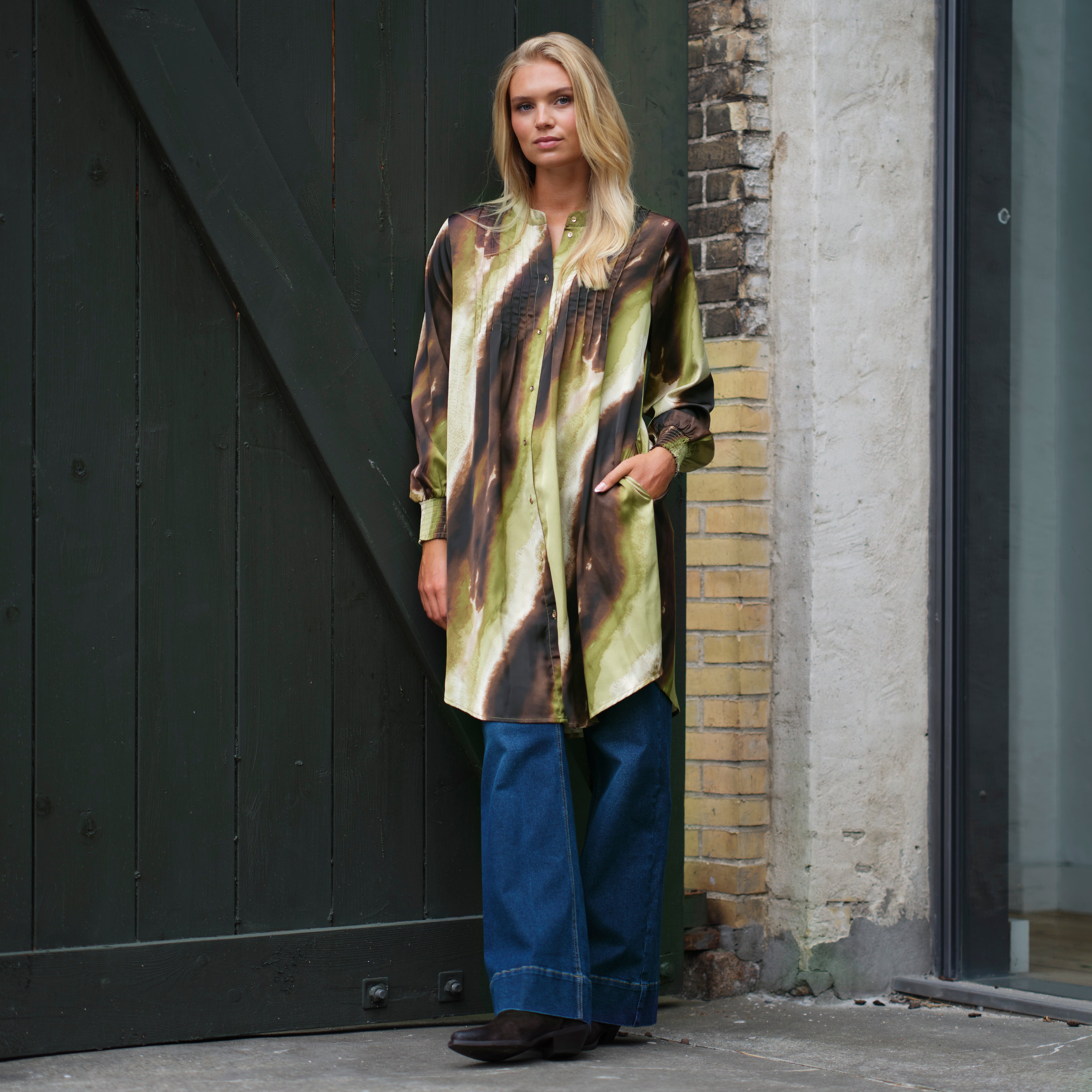 Carrie dress brown/gre