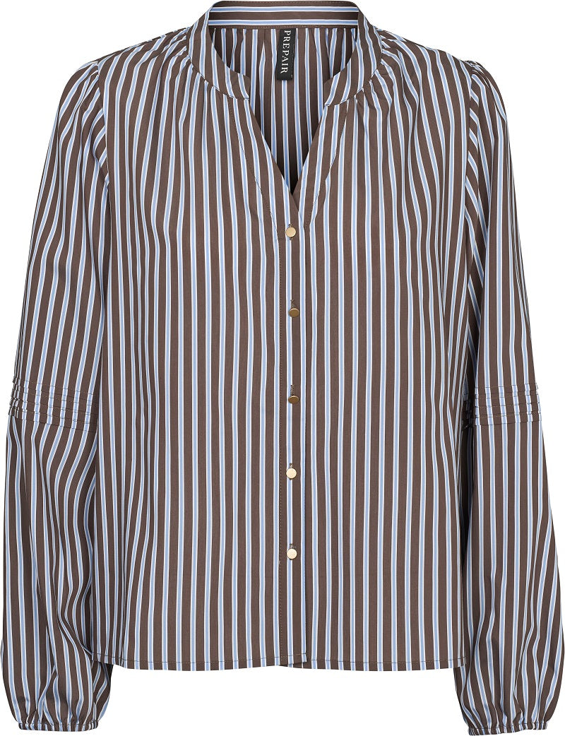 HARRIET BLOUSE BLUE BROWN 2864