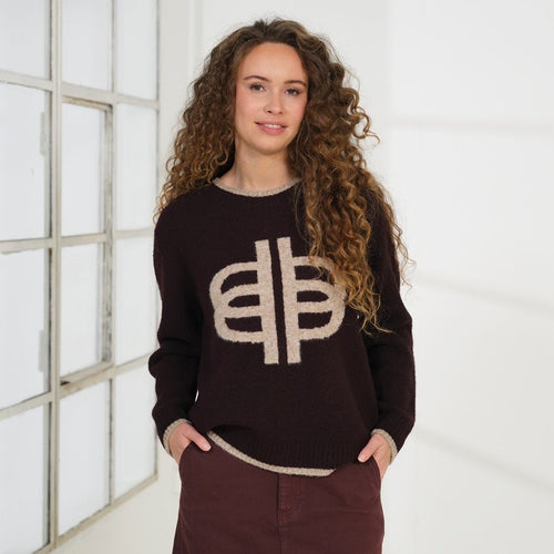 BABARA KNIT BORDEAUX STRIK