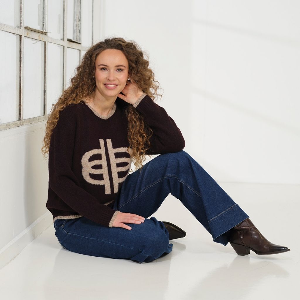 BABARA KNIT BORDEAUX STRIK