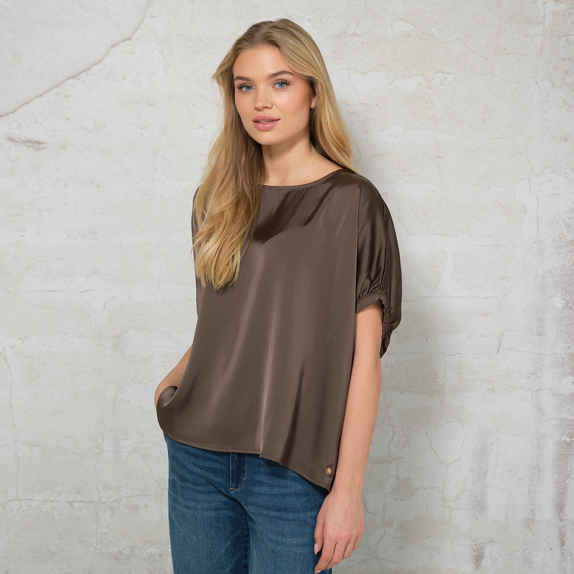 EMILY BLOUSE BROWN BLUSE