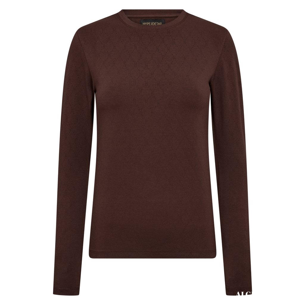 Logo Burn-out T-shirt - Brown