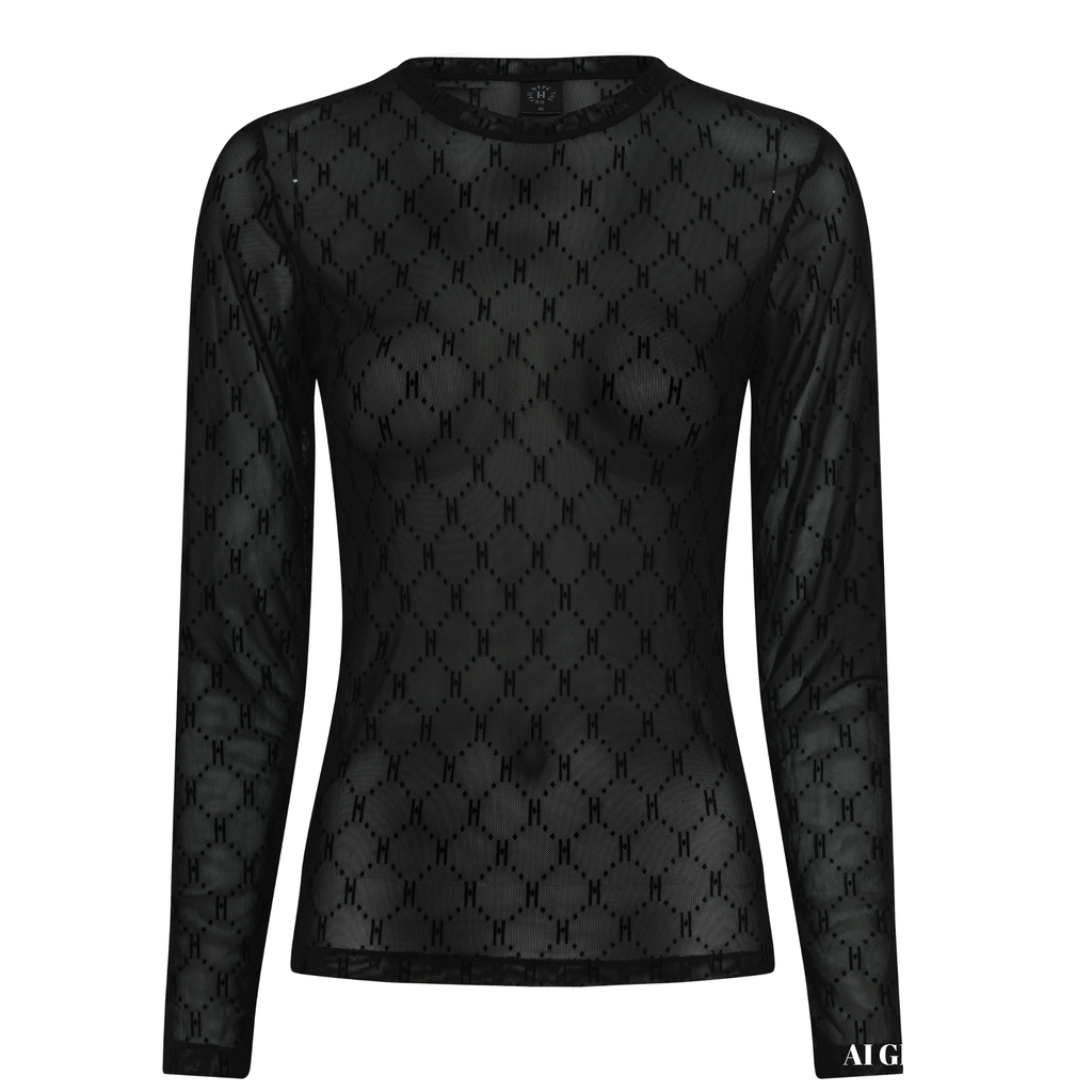 Logo Mesh Blouse