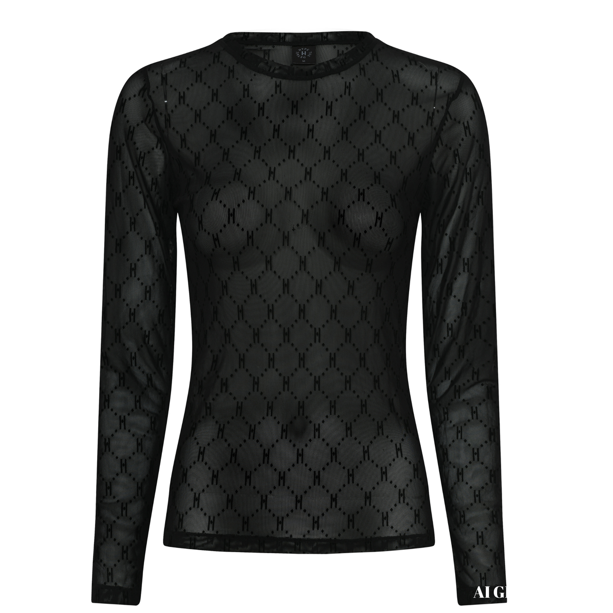 Logo Mesh Blouse