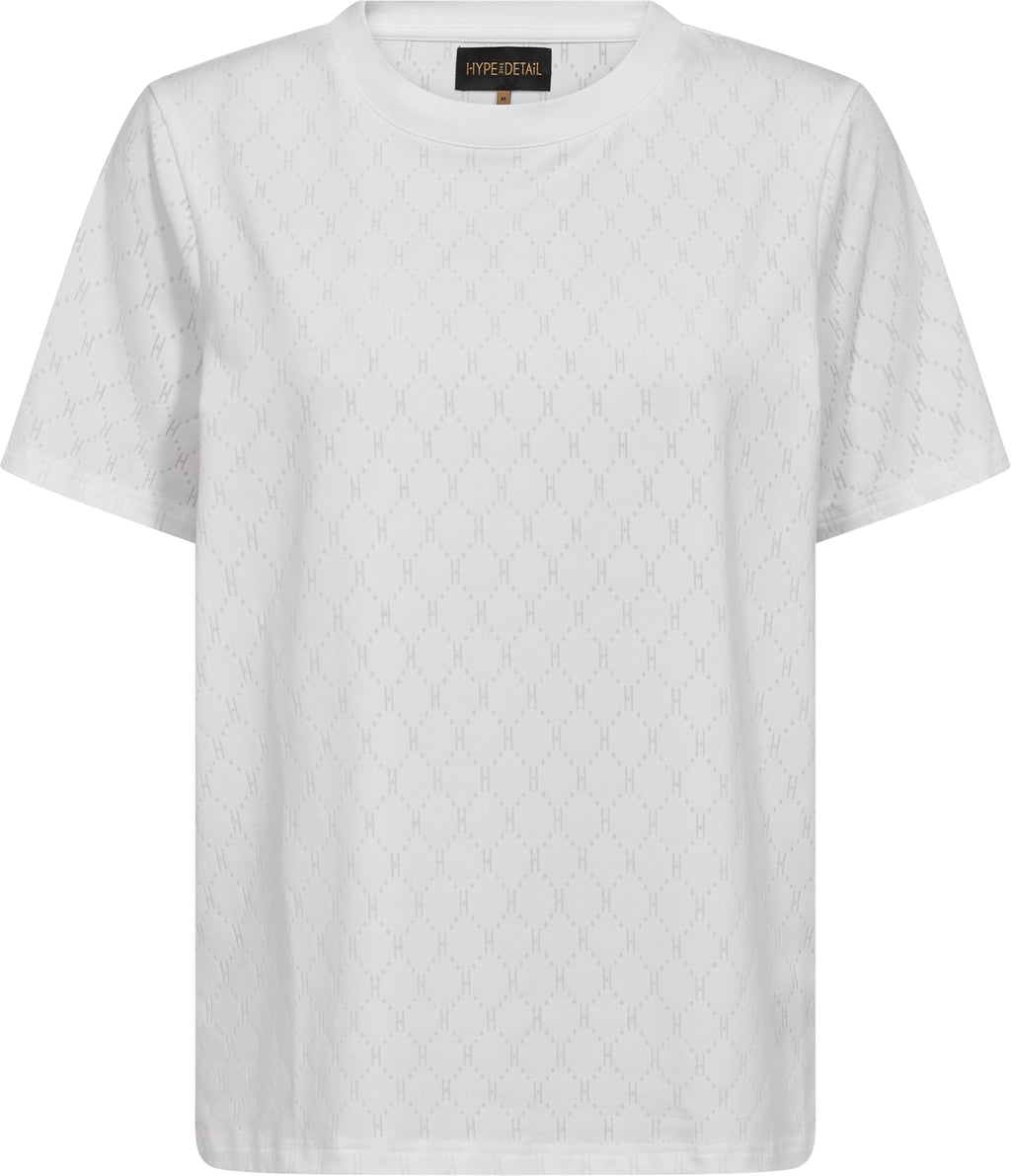 Logo Oversize Burn-out T-shirt - White
