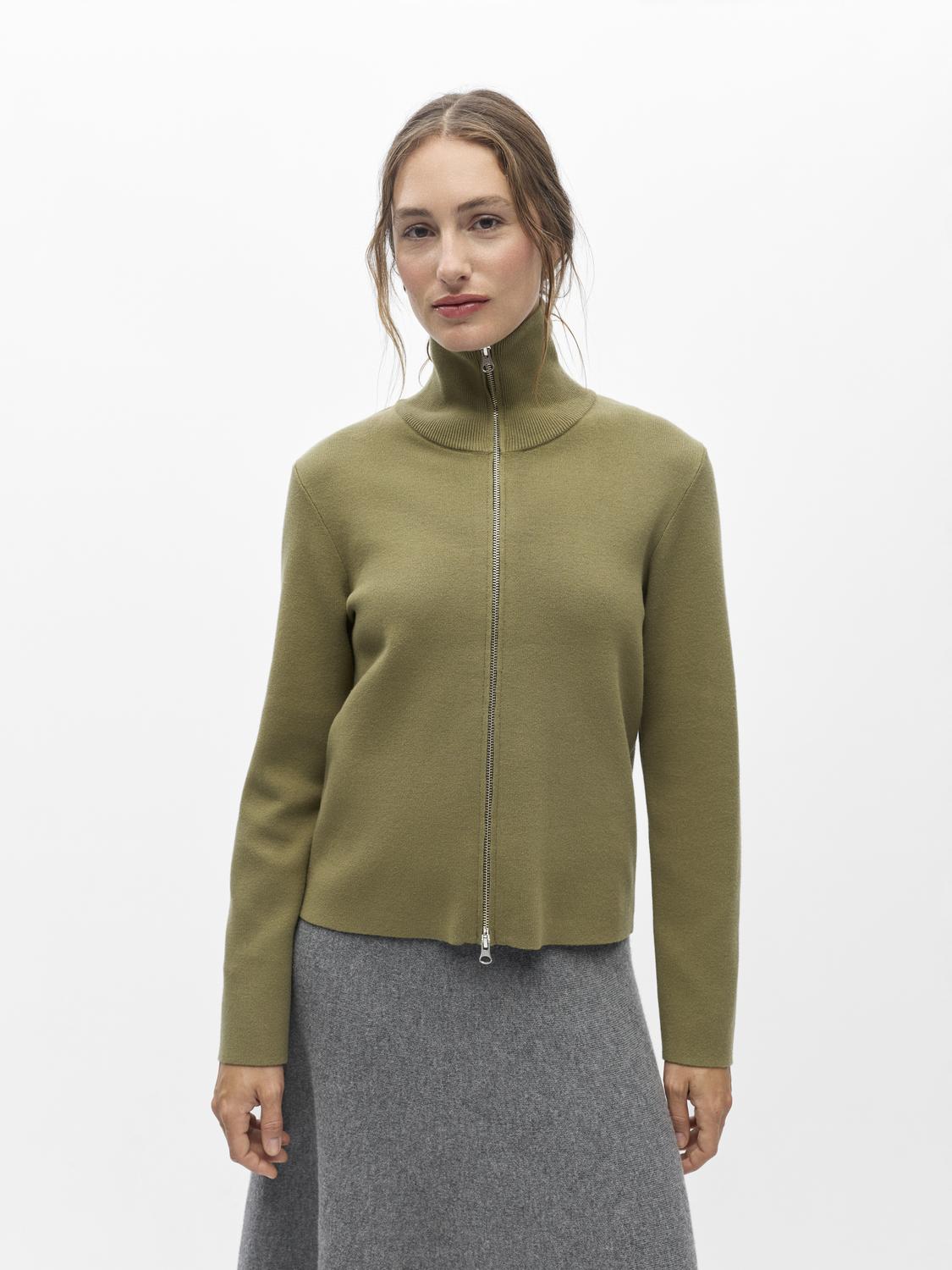 Objreynard L/S Re Zip Cardigan
