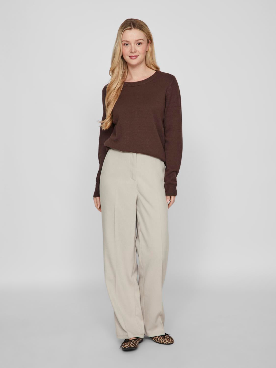 Viril O-Neck L/S  Knit Top