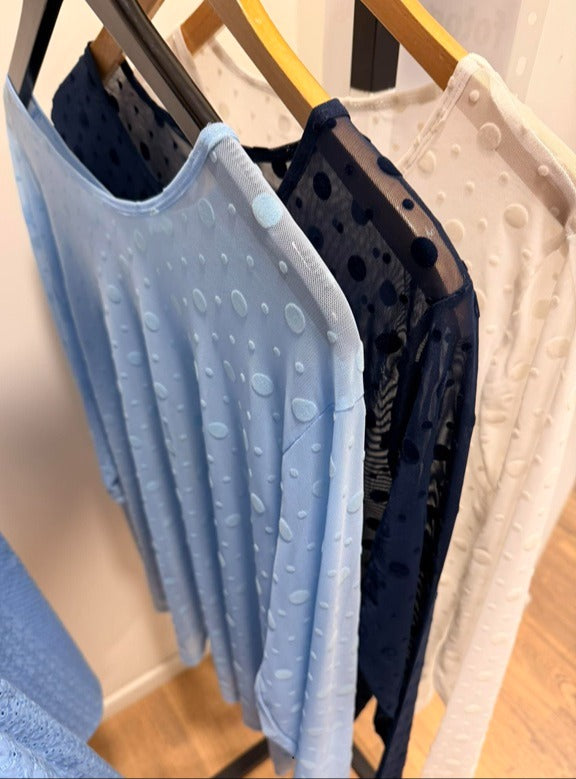 GITTE MESH BLOUSE OFF WHITE