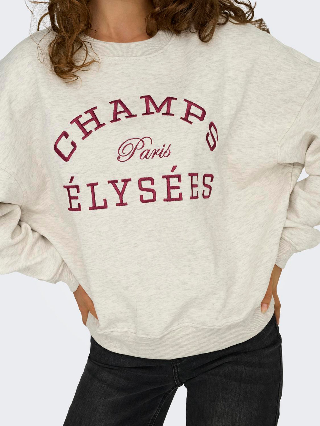 Jdymesa L/S O-Nk Emb Sweat