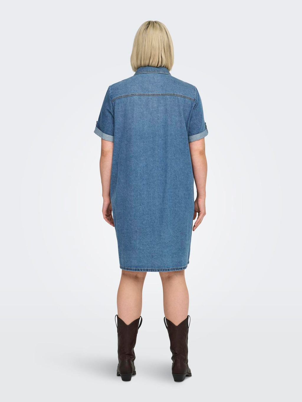 CARLISA DENIM DRESS PLUS KJOLE