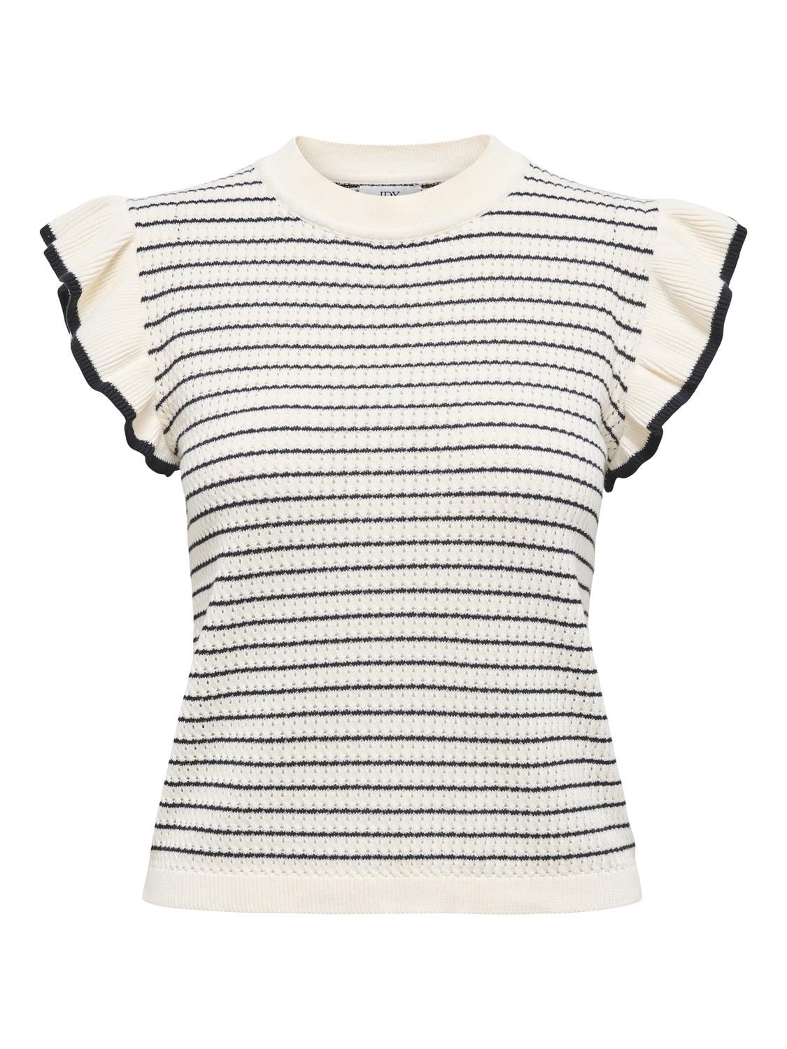 JDYCARICE FRILL PULLOVER KNIT CLOUD DANCER
