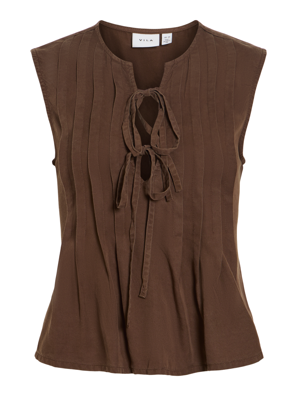 VITEVIRA TIESTRING TOP SLATE BRUN