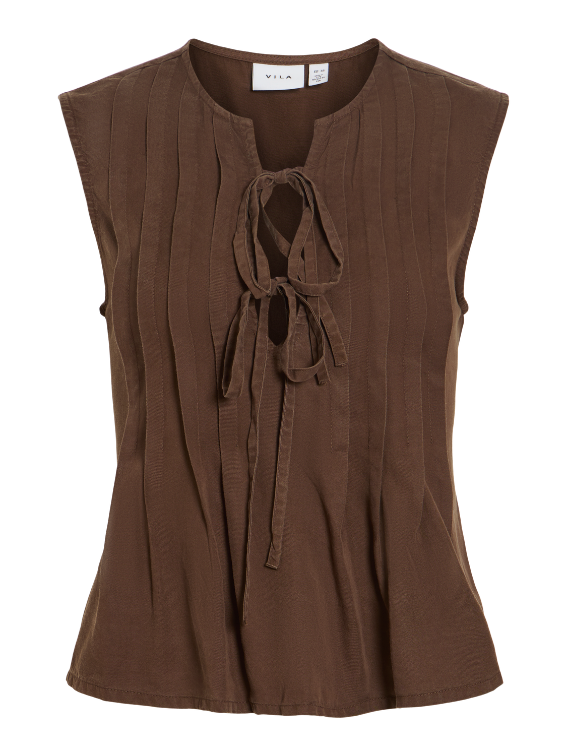 VITEVIRA TIESTRING TOP SLATE BRUN