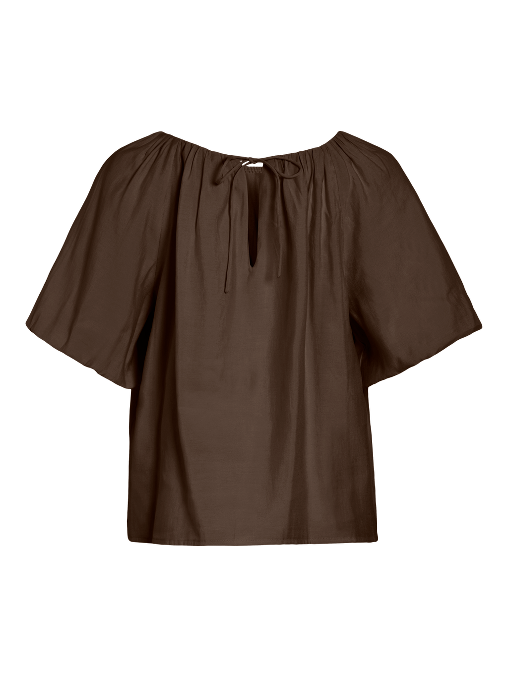 VIHEKLA BOAT NECK BLOUSE BROWN