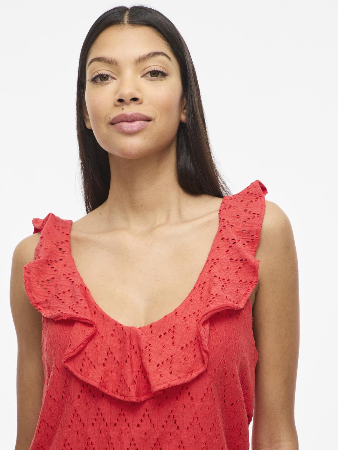 Viamalina V-Neck S/L Flounce
