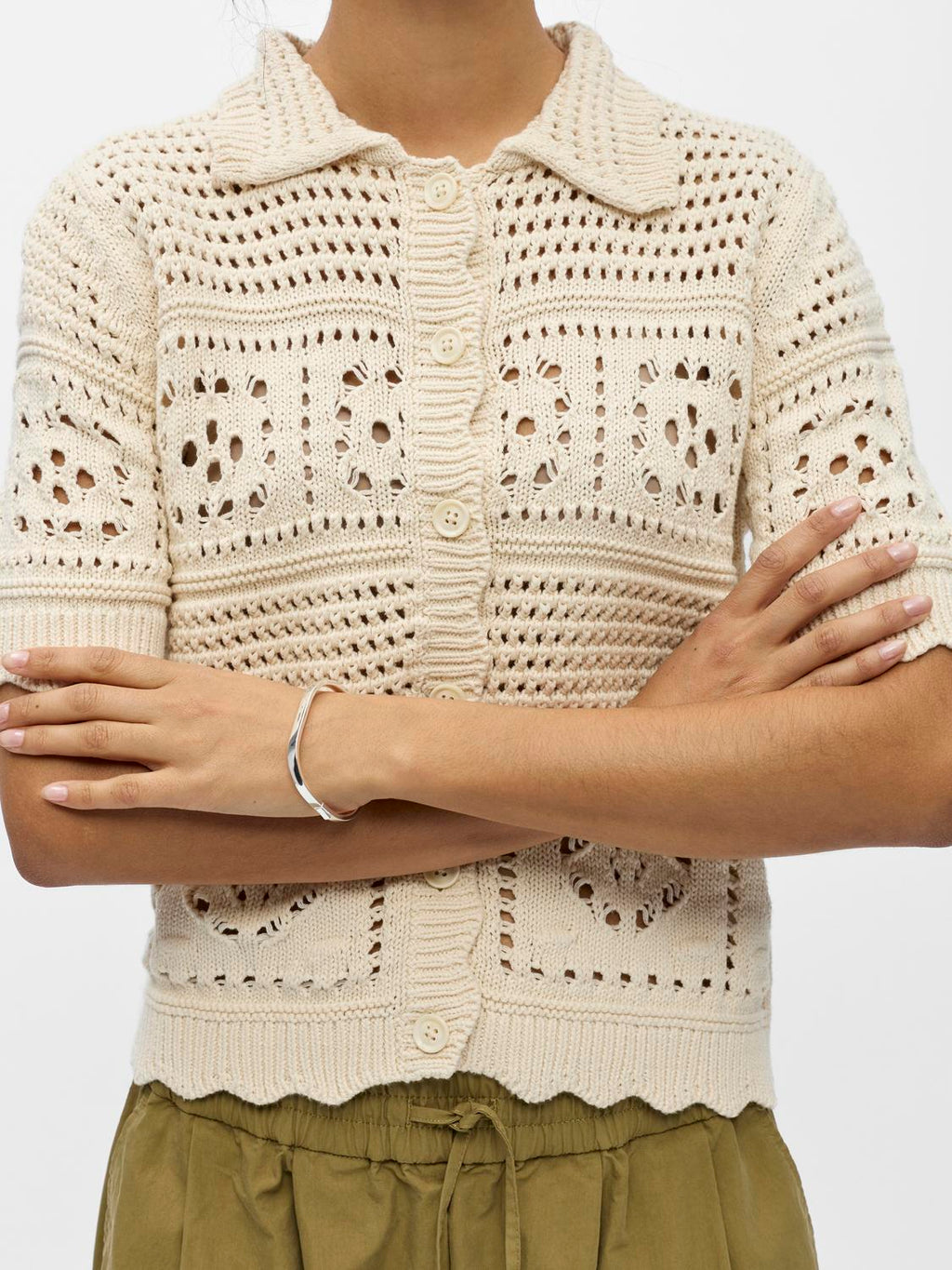 Objbindi S/S Re Short Cardigan