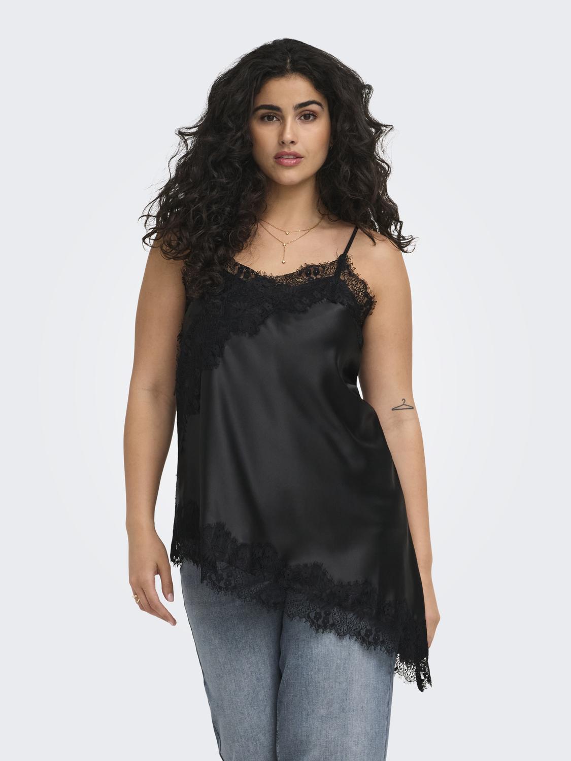 Carindona Strap Satin Lace Top