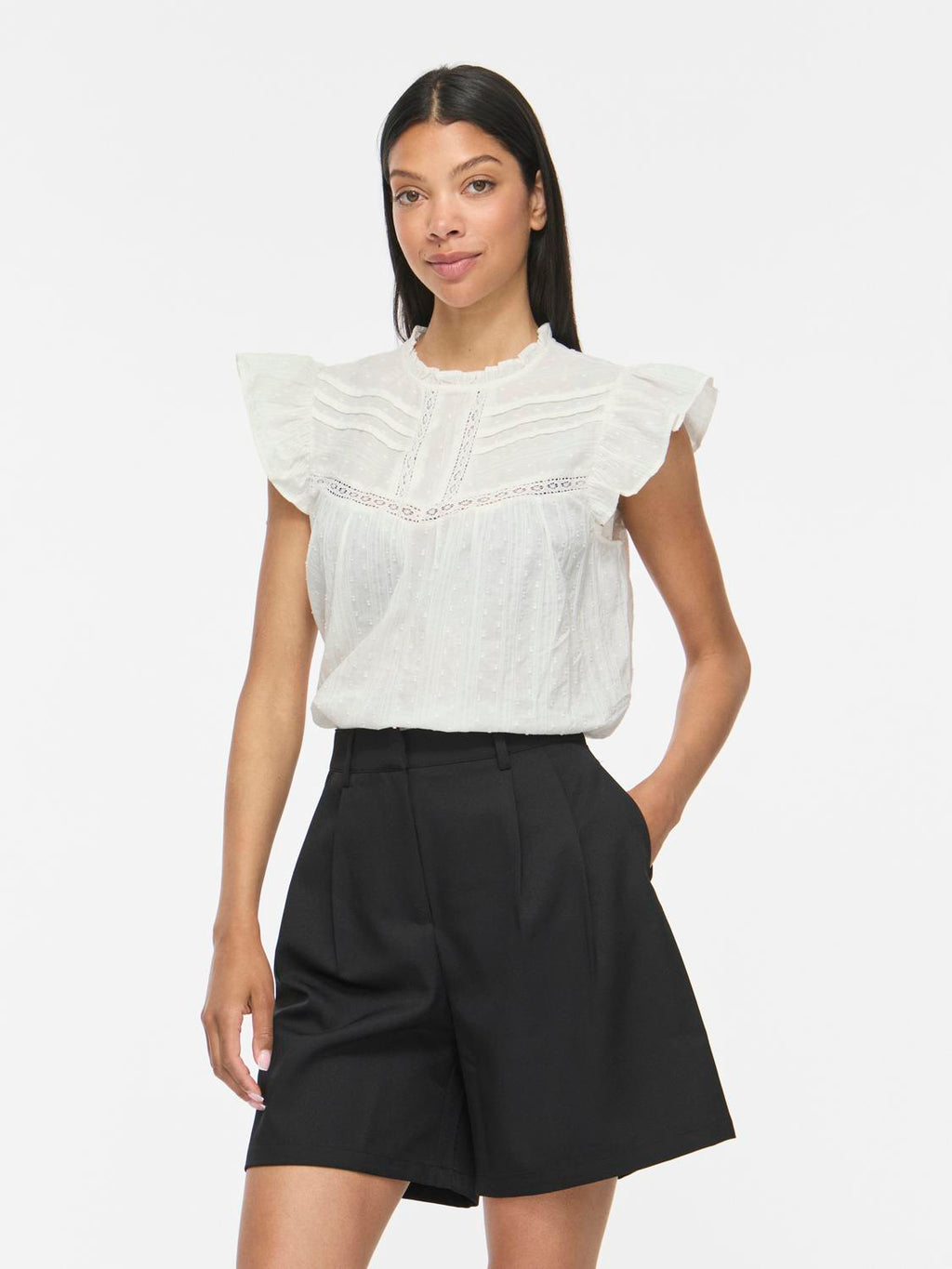 VIYVA TOP SMOKE GREEN BLUSE
