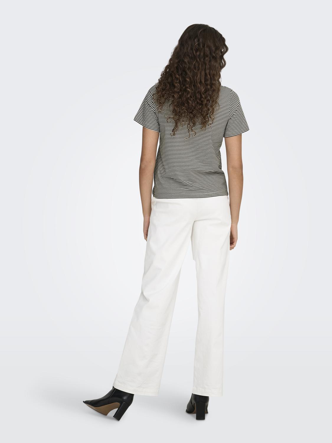 JDYPISA TEE STRIPE RHUBARB TOP