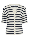 VIZICHA 2/4  BUTTON STRIPE KNIT CARDIGAN