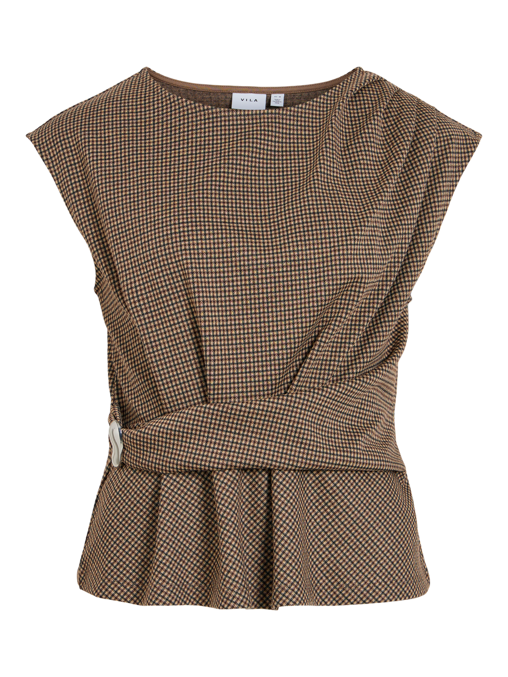 Vichekka O-Neck S/L Checkered